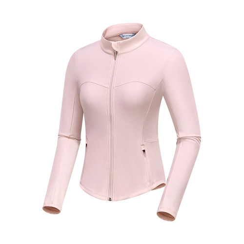 高尔夫新款女士修身立领拉链外套