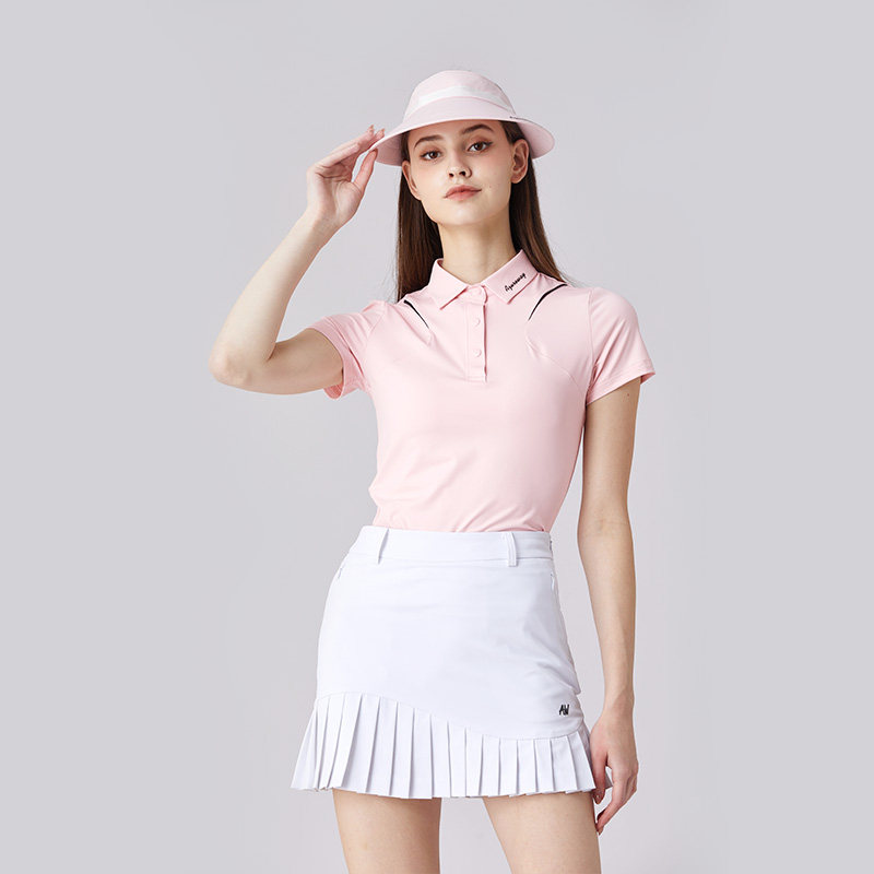 乐为高尔夫衣服女夏短袖t恤短裙