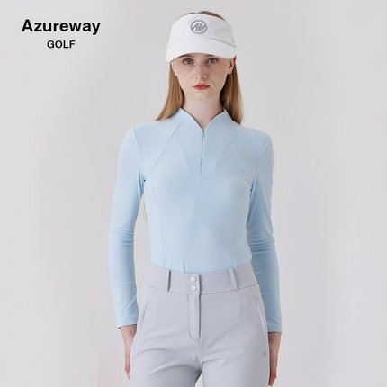 AW2024新款高尔夫女装套装韩版条纹时尚显瘦秋冬女式长袖上衣裙子