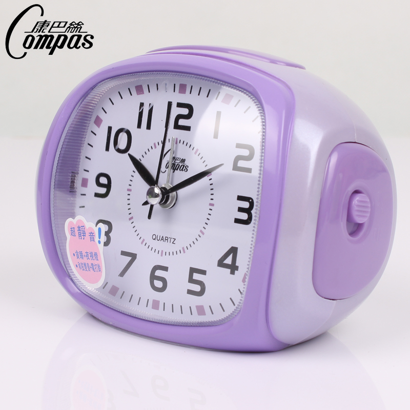 康巴丝闹钟静音带夜灯大音量