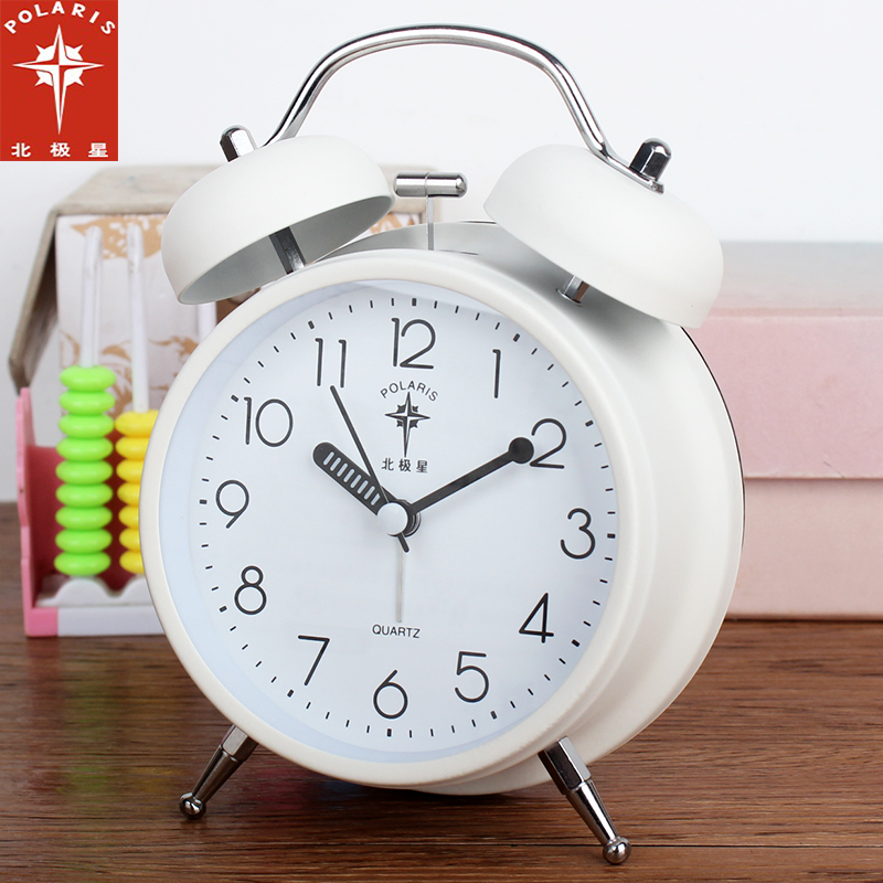 北极星闹钟超大铃懒人起床神器大闹钟强力叫醒学生用夜灯金属静音