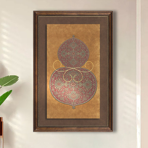 法式中古风玄关复古紫葫芦装饰画