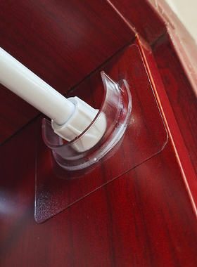 伸缩杆固定托免打孔浴帘杆座器粘贴挂钩u型无痕挂杆托门帘杆支架