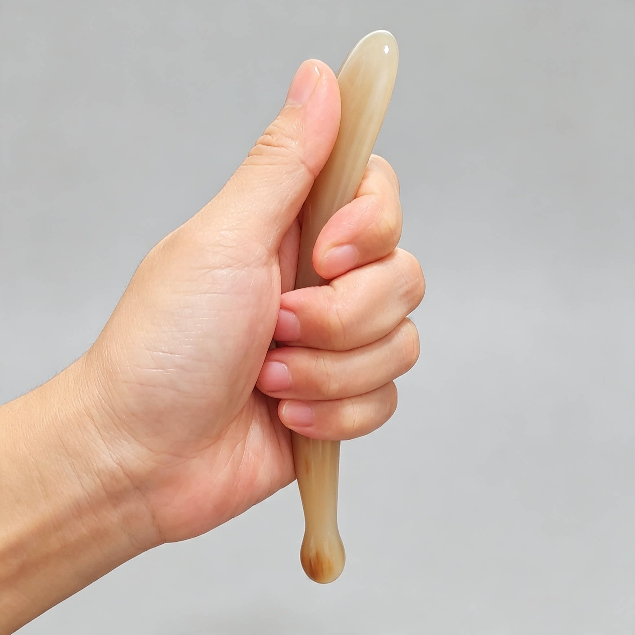 白水牛角眼部按摩刮痧棒