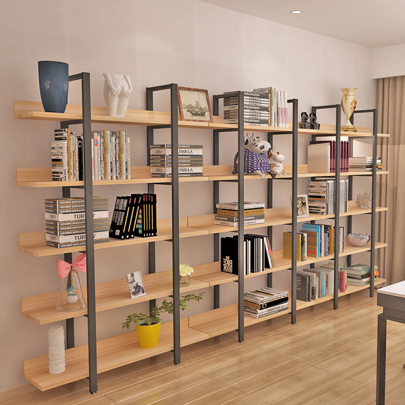 特价简易书架书柜定做钢木组合置物饰品样品架创意产品陈列架子