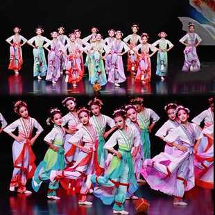 新款儿童古典舞蹴鞠图演出服少儿中国风民族舞汉服飘逸汉唐表演服