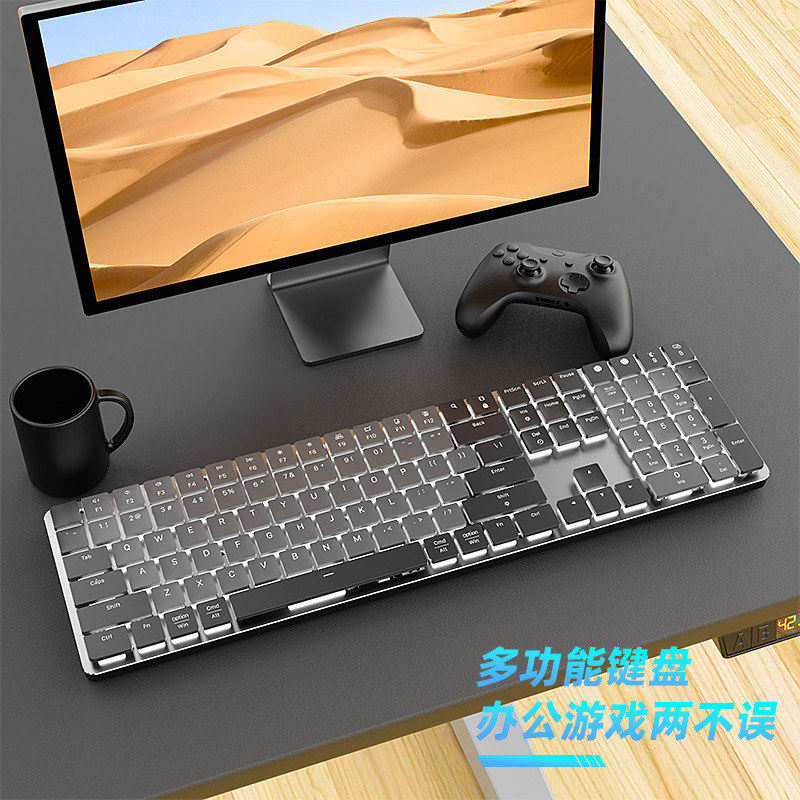 CX40  蓝牙双模超薄矮轴巧克力键帽RGB商务游戏低噪红轴机械键盘