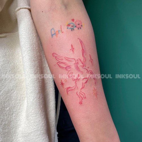 INKSOUL逐光翼马空针纯欲纹身贴