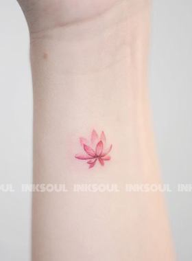 方寸清荷 | 好运莲莲国风高级感荷花小图案ins手指手腕不反光可洗