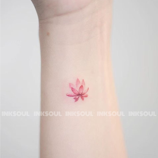 方寸清荷 | 好运莲莲国风高级感荷花小图案ins手指手腕不反光可洗