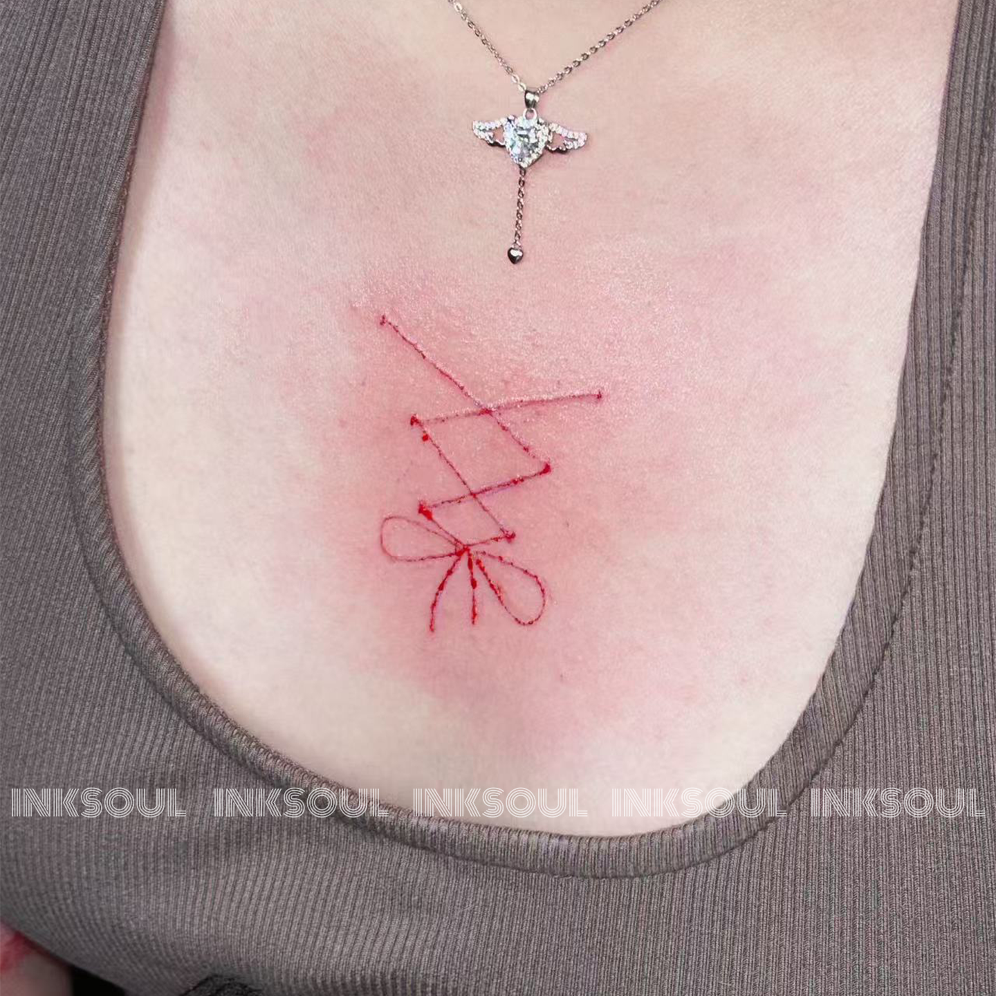 INKSOUL刻痕之舞系带刀痕蝴蝶结