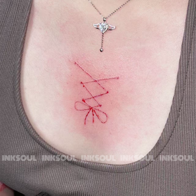 INKSOUL刻痕之舞系带刀痕蝴蝶结