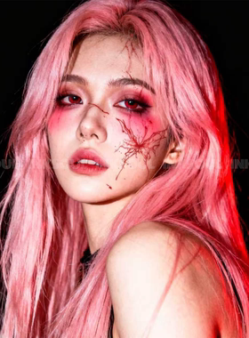 INKSOUL 万圣血色蝶翼彩色纹身贴高颜值脸部ins辣妹个性彩绘贴纸