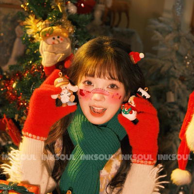 INKSOU袜中奇遇创意圣诞袜脸贴