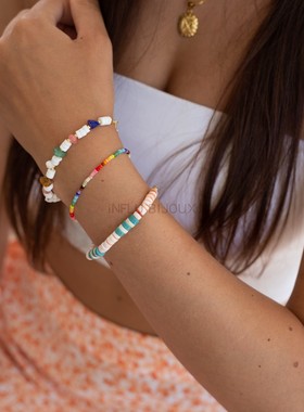 小众设计Anni Lu Leandra梅丁同款红白贝壳绿松石串珠手链脚链