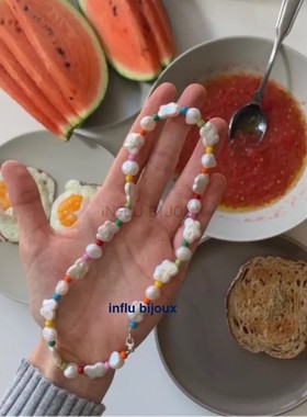 choker定制天然异形巴洛克珍珠