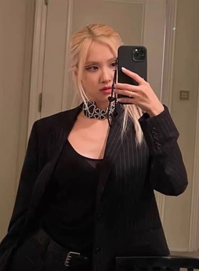 ROSE朴彩英同款手机链挂绳stringting幻彩水晶韩国ins挂件粉墨