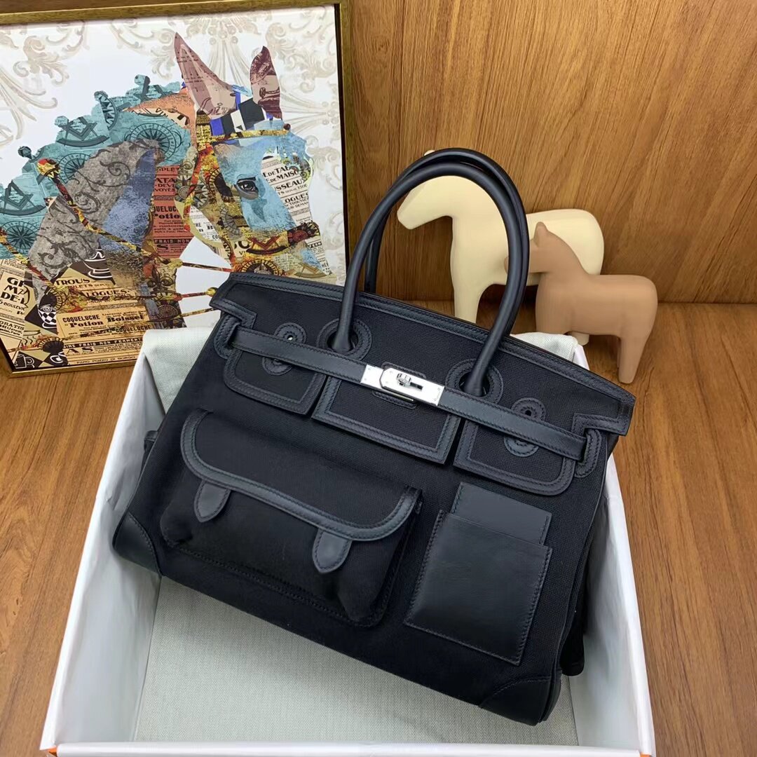 经典百搭 birkin cargo 25cm  轻奢时尚 纯手工缝制 手提包