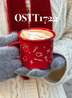 OSTT1722 〈新年红马克杯〉原创好好吃饭系列耐热冷新年礼物陶瓷