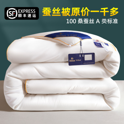 出口A+蚕丝被100%桑蚕丝春秋被正品全棉夏凉被芯双人被子加厚冬被