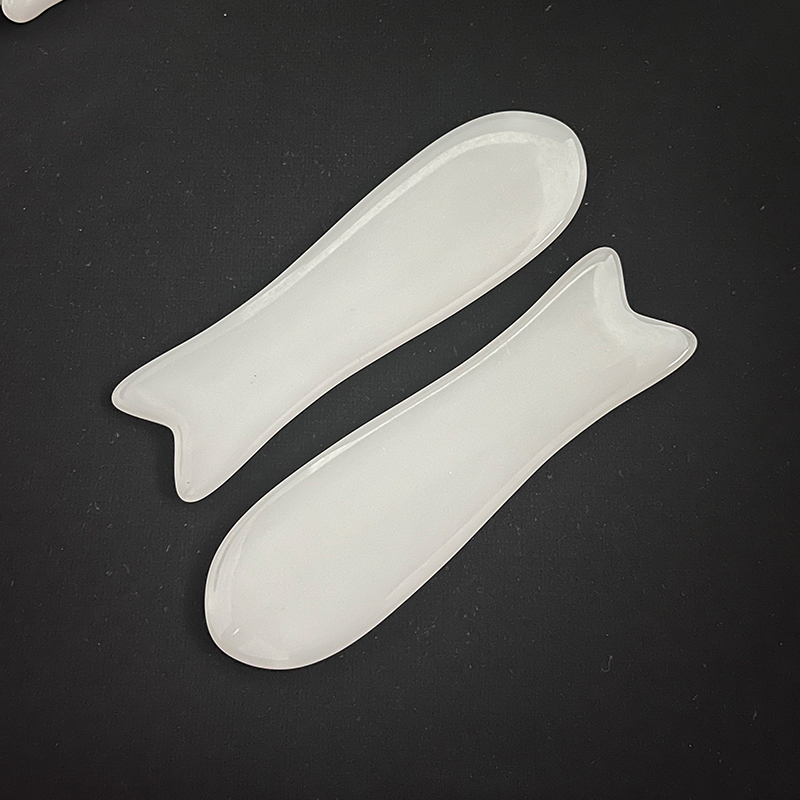 鱼尾刮痧板点穴棒套装脸部拨筋棒眼部美容院专用鱼形玉石刮痧板