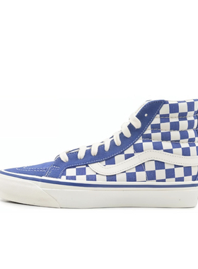 Vans SK8 防滑轻便耐磨 高帮 帆布鞋 男女同款 蓝白色VN000CTBMBL