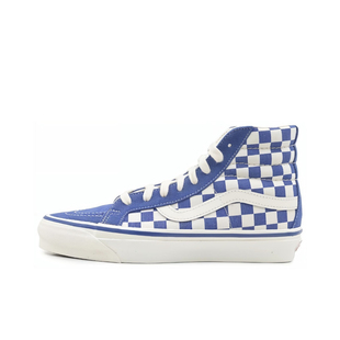 Vans SK8 防滑轻便耐磨 高帮 帆布鞋 男女同款 蓝白色VN000CTBMBL