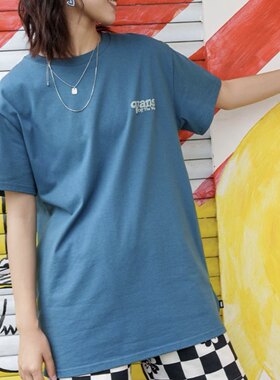 Vans  猫咪印花圆领短袖航海系 T恤 女款 深蓝色VN0008ZJ993