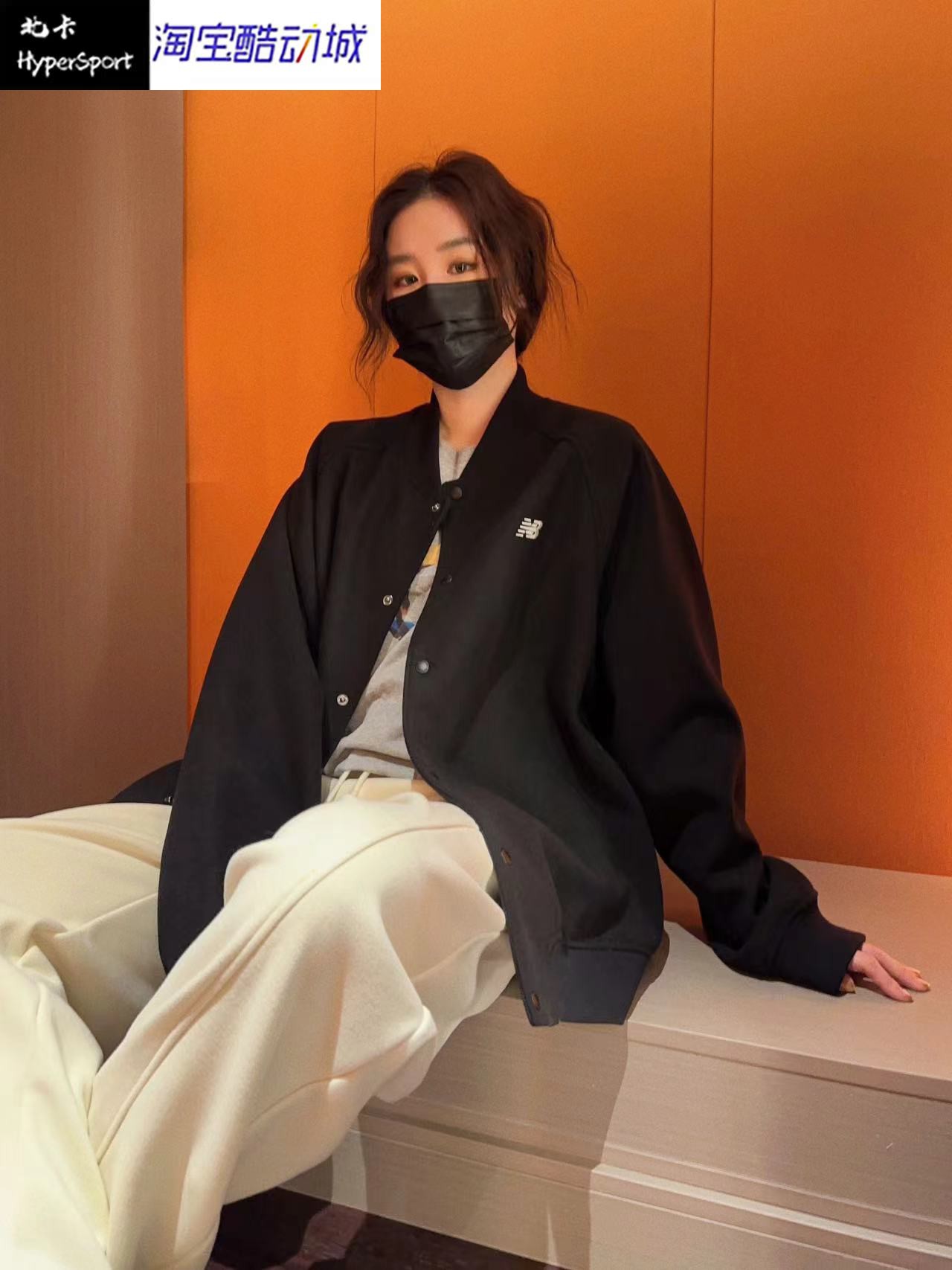 字母单排扣立领舒适夹克外套