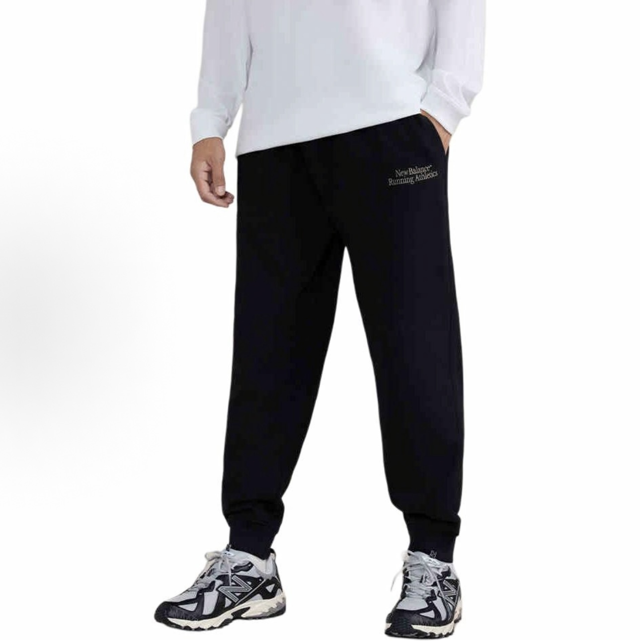 New Balance Running Athletics束脚松紧腰带运动裤MLE31171-BK