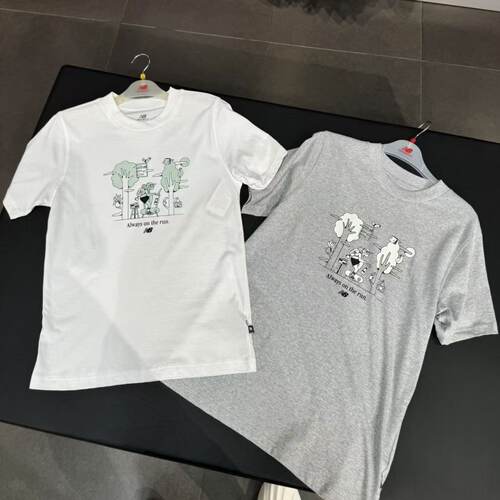New Balance Sport 字母印花圆领短袖T恤 男款 白色 MT41912-WT
