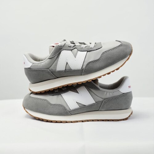 New Balance NB 237 舒适耐磨 低帮 儿童跑步鞋 灰 中小童PH237PE