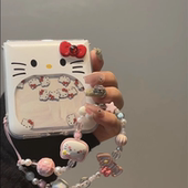 小米mixflip 4新款 流沙蝴蝶结kitty猫适用purax手机壳华为pocket2手链荣耀magicvflip折叠三星GalaxyZFlip6