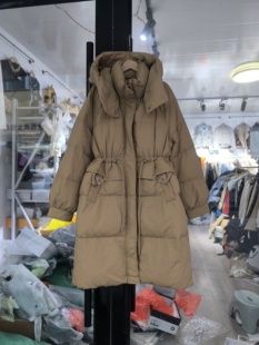 清仓2025冬新款韩版时尚百搭连帽宽松显瘦中长款羽绒服加厚外套女