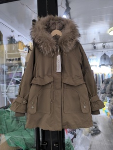 可拆卸保暖外套 百搭连帽加厚皮草派克服女中长款 2025新韩版 冬时尚