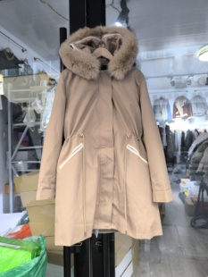 2025冬装新款韩版连帽可拆卸狐狸毛领收腰中长款皮草派克服外套女