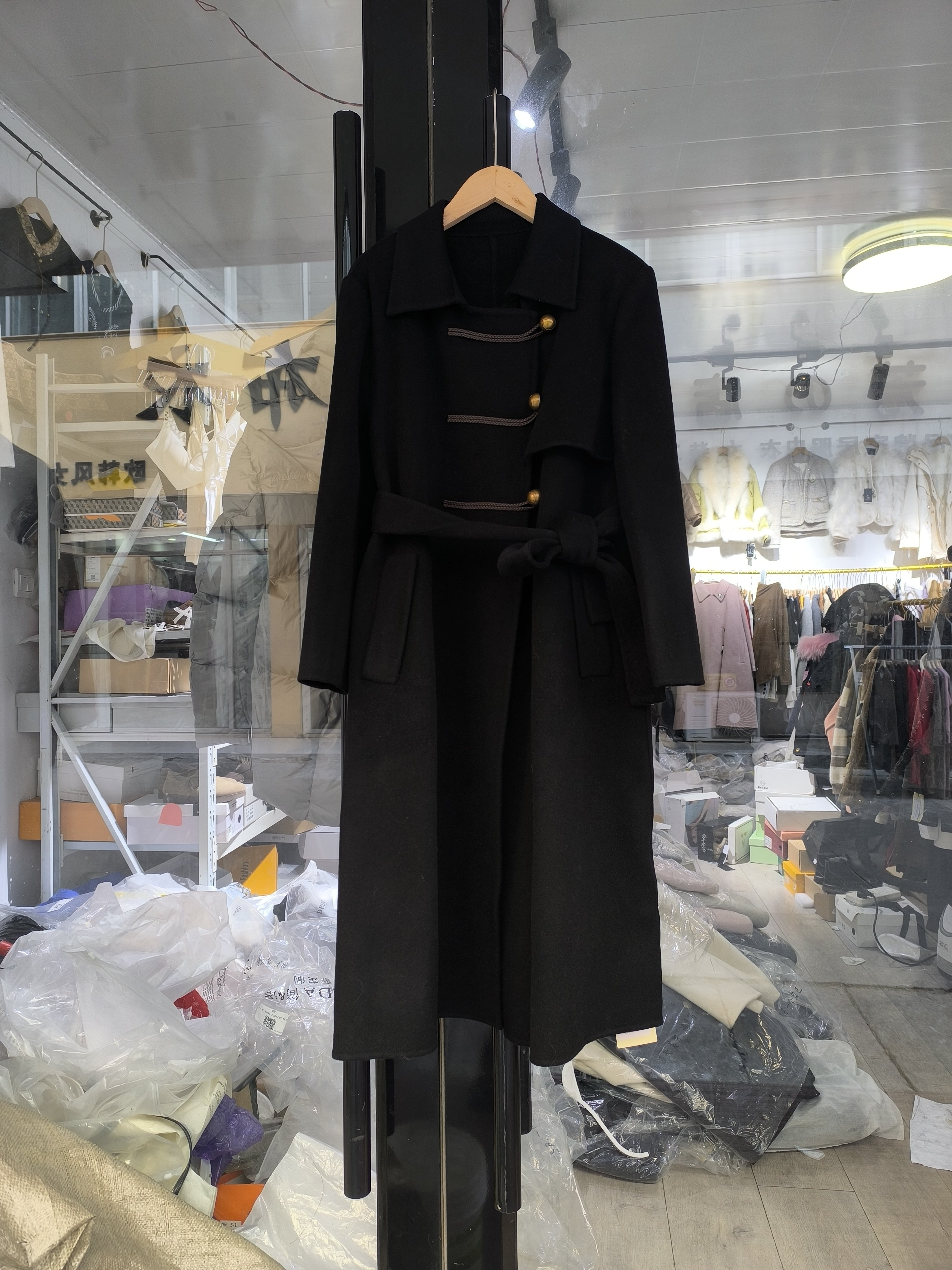 2025秋冬新款英伦风气质百搭长款双面绒大衣外套撤柜双面呢大衣女,女装/女士精品,毛呢外套,淘宝优惠券,粉丝福利购,淘宝优惠卷