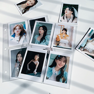 A5卡册内页3孔4格内页活页替芯3寸照片相册ins专辑小卡活页袋