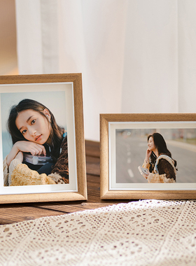 【工厂直销】相框摆台照片打印加相册框架定制diy8寸相片木质挂墙