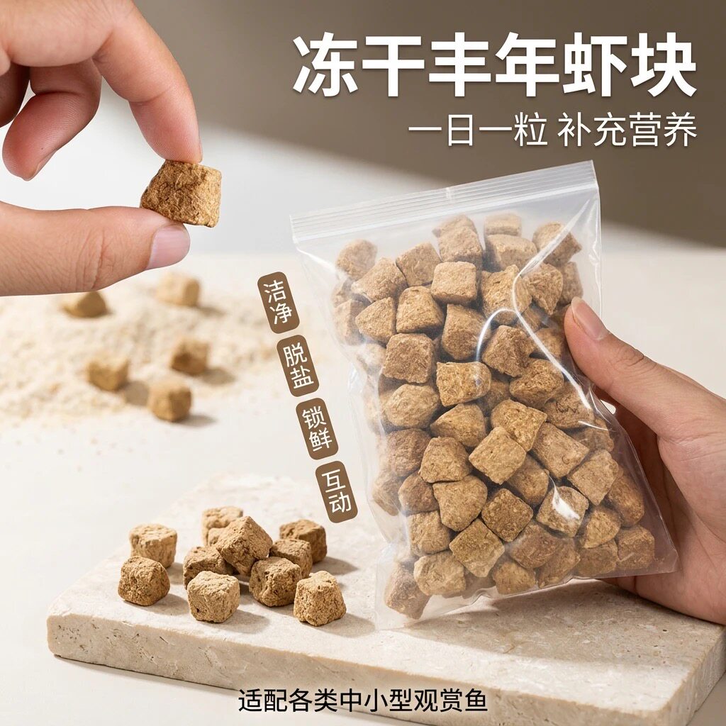 丰年虾块热带鱼观赏鱼鱼粮