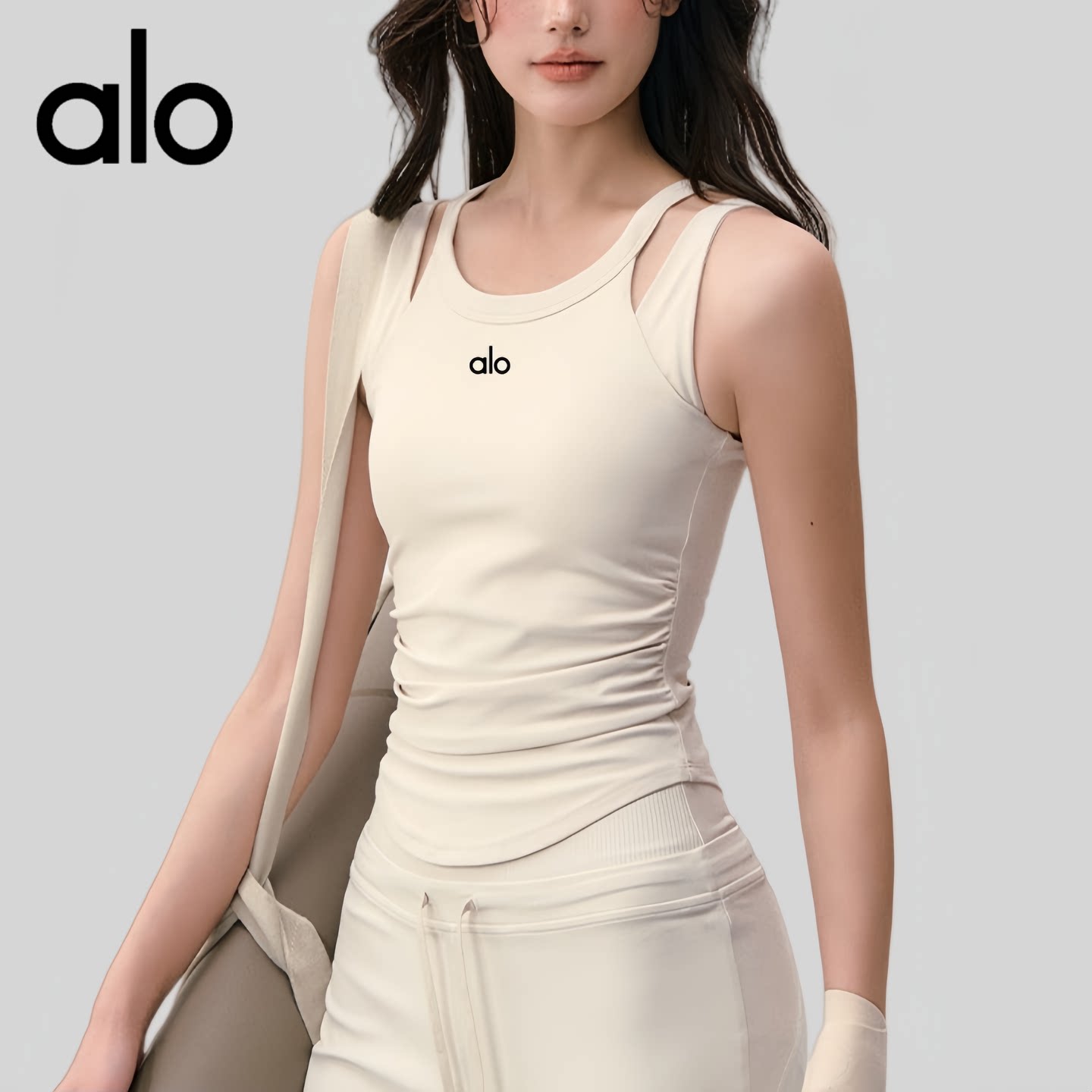 AIo夏季新款运动背心女防震聚拢跑步健身内衣假两件美背瑜伽文胸