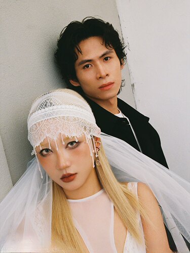 新款蕾丝花边包头头纱新娘主婚纱影楼拍照道具法式头饰纱绝美超仙