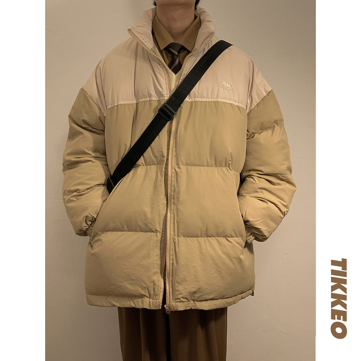 加厚棉衣冬装撞色面包服男D328-DY3337-P120，男装棉衣，电商D328