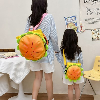 Cartoon Network 小红书同款芝士汉堡包学生书包大容量超轻汉堡包