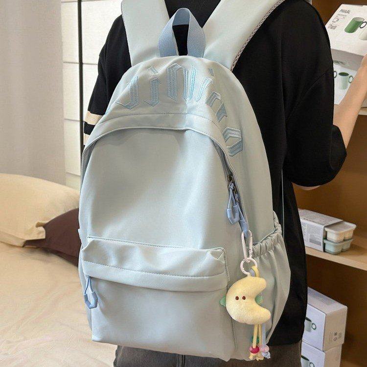 中学生书包初中女生高颜值小众ins风休闲简约旅行双肩包高中背包