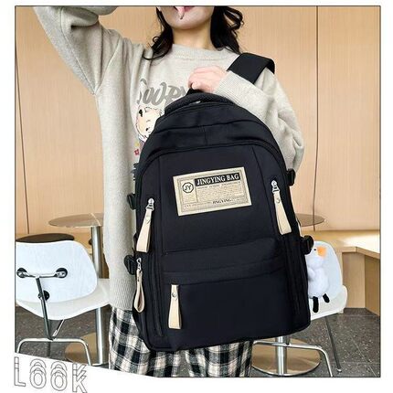 书包女生高颜值ins风韩式大容量高中大学生小众设计感潮酷双肩包