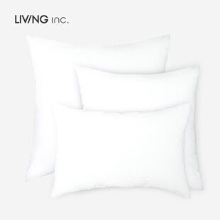 白色靠垫靠枕芯正方形腰枕芯长方4550可拆洗 抱枕芯 LIVING inc.