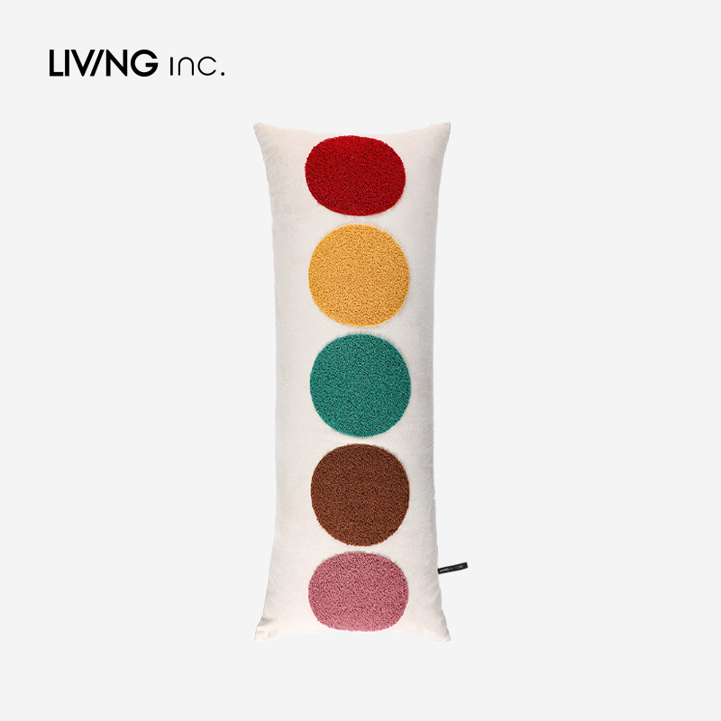 LIVING inc.原点 长条几何中古波点包豪斯沙发抱枕艺术感复古靠垫,居家布艺,靠垫/抱枕,淘宝优惠券,粉丝福利购,淘宝优惠卷