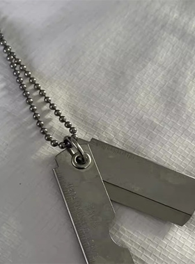 自主不锈钢折叠吊坠项链