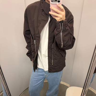 夯DVN长期主义DriesVanNoten 25FW Venice羊毛尼龙拉链夹克外套